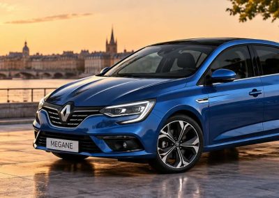 Renault Megane au coucher du soleil