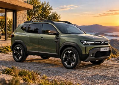 SUV Duster au coucher du soleil fix